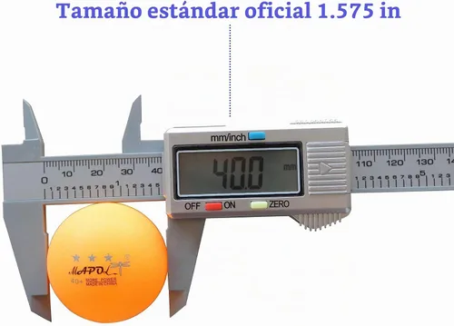 Vista 3 de Pelotas de ping pong de práctica naranja de 3 estrellas de 100 quilates
