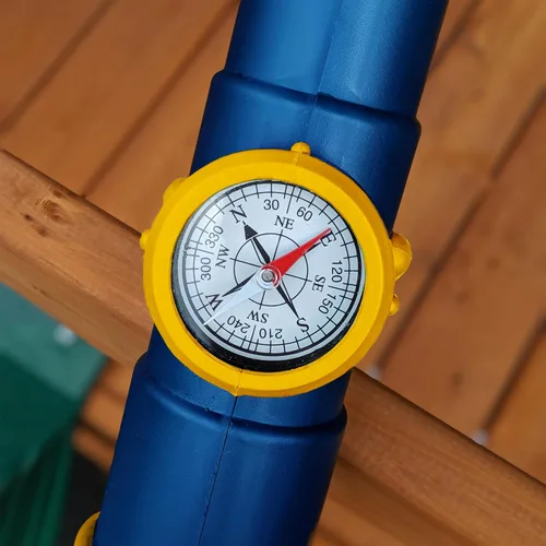 Vista 4 de Swing-N-Slide WS 4665 Telescopio sin aumento con accesorio de columpio de brújula, azul y amarillo