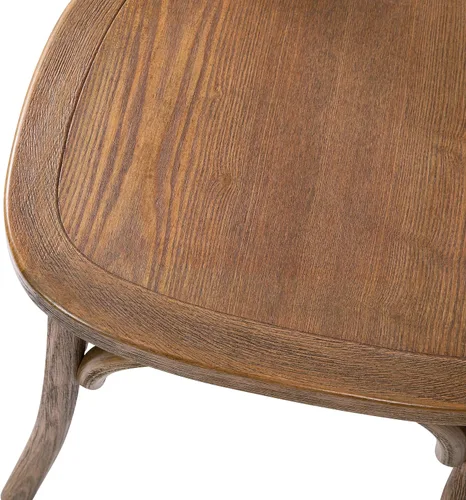 Vista 11 de Flash Furniture Advantage - Silla con respaldo en X natural oscuro raspado a mano Hand Stained Finish, Durable Construction, Commercial Use