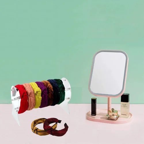 Vista 3 de OAOLEER Soporte para diadema, organizador de joyas transparente para adolescentes y mujeres, el organizador perfecto para exhibición de diademas