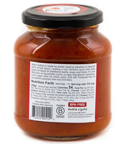 Vista 3 de Matiz Sofrito, base tradicional de paella valenciana, receta familiar, 12.3 onzas