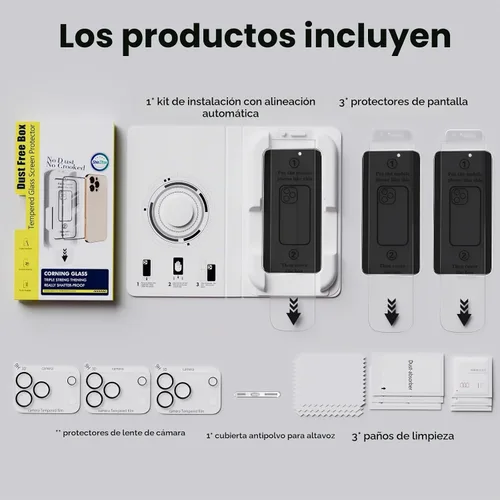 Vista 8 de [Paquete de 3+3] Protector de pantalla de privacidad para iPhone 17 Pro y protector de lente de cámara Transparente HD Vidrio templado 9H Negro