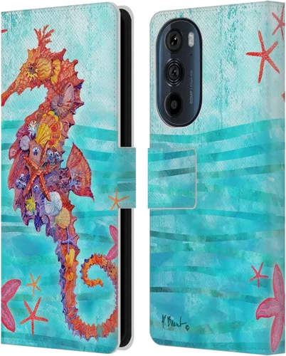 Vista 9 de Head Case Designs Officially Licensed Paul Brent Agate Mermaid Coastal Leather Book Wallet Case Cover Compatible with Motorola Edge 30