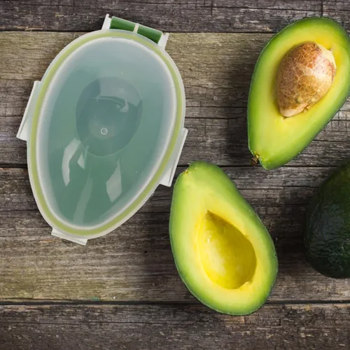 Vista 9 de DOITOOL Contenedor de almacenamiento de aguacate con tapa hermética, caja fresca transparente para conservador de frutas, reutilizable para 1 pieza