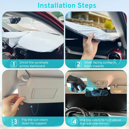 Vista 7 de XHRING Parasol para parabrisas compatible con Honda CRV CR-V HRV HR-V 2026 2025 2024 2023 LX EX EX-L Sport Hybrid Touring SUV, cubierta de ventana