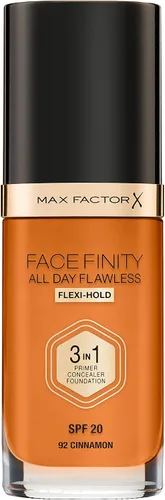 Vista 8 de Max Factor Facefinity 3 en 1 base de maquillaje líquida todo el día sin imperfecciones, SPF 20-32 Beige claro, 30 ml