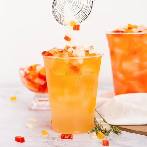 Vista 6 de Tea Zone Gelatina de yogo surtida para bebidas, dulces, cobertura de helado - tarro (8.4 libras)