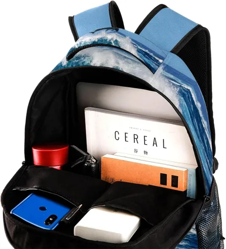 Vista 4 de Mochila pequeña para niños y niñas mochila escolar para niños pequeños de 3 a 12 años 145 pulgadas Delfín feliz Mochilas tradicionales