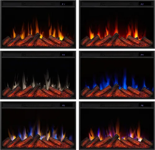 Vista 8 de Real Flame Crawford - Chimenea eléctrica delgada de 48 pulgadas para interior con repisa para sala de estar o dormitorio, calentador reemplazable
