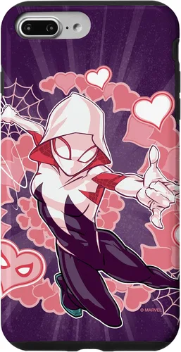 Vista 12 de Marvel Spider-Man Into The Spider-Verse Gwen Stacy Hearts - Carcasa para iPhone 17