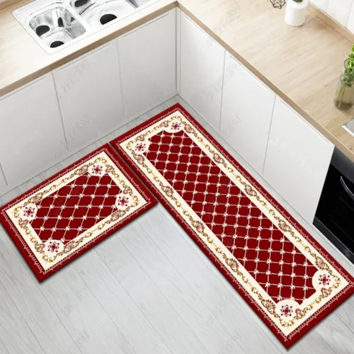 Vista 44 de Alfombras de cocina coloridas para piso, alfombras de cocina antideslizantes, juego de tapetes de cocina de granja, alfombras y tapetes de cocina