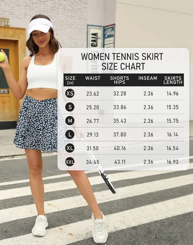 Vista 6 de LouKeith Faldas de tenis para mujer, plisadas, cruzadas, de cintura alta, atléticas, para entrenamiento, golf, faldas con bolsillos cortos