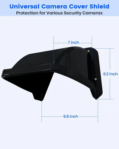 Vista 6 de Protector universal de plástico para cámara de seguridad solar y lluvia, cubiertas protectoras resistentes a la intemperie para cámaras de bala