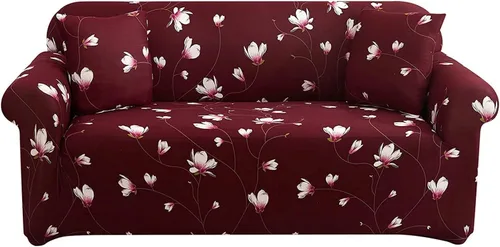 Vista 37 de HOOBUY Funda de sofá estampada, Funda elástica para sillón, funda de sofá biplaza con patrones para sillón con cojines de 2 plazas, Juego de sofá Bd