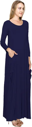 Vista 2 de Vestido largo bohemio de manga larga para mujer, talla S-5X