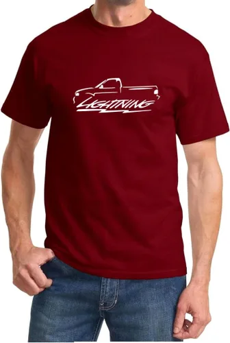 Vista 8 de 1999-04 Ford SVT Lightning F150 Truck Classic Outline Design Camiseta Negro