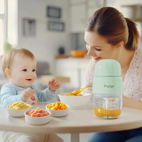 Vista 8 de Fabricante de Comida para Bebés, Licuadora Verde de Comida para Bebés, Fabricante de Puré de Comida para Bebés de 10 oz, Procesador de Alimentos