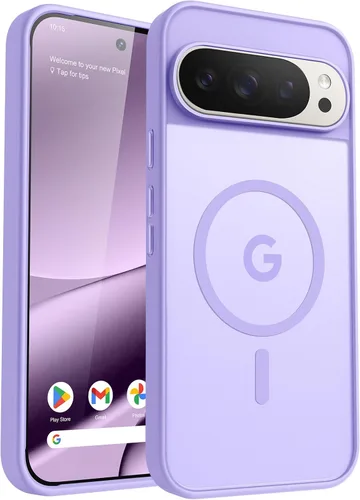 Vista 130 de Funda para teléfono Google Pixel 9 Pro XL, Compatible con Magnético, Protección contra Caídas de Grado Militar Translúcida Mate Resistente a Golpes
