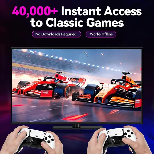 Vista 6 de 2025 Upgraded Retro Gaming Console, 4K HDMI Video Game Consoles with 40,000+ Games & 23 Emulators, Plug and Play Video Gaming Stick (128G)