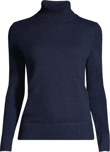 Vista 5 de Lands' End Suéter de cuello alto de cachemira