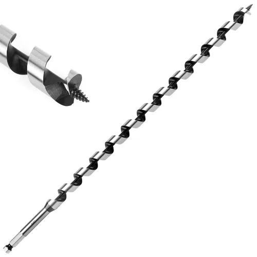 Vista 14 de Broca de taladro de 1-1/2 pulgadas x 9 pulgadas para madera, vástago hexagonal de 1-1/2 pulgadas, broca larga para madera suave y dura, plástico