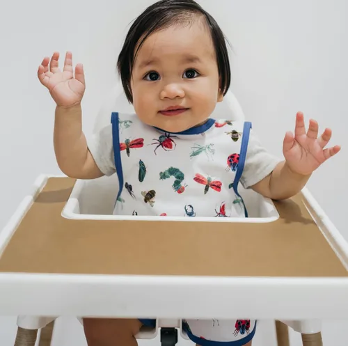 Vista 8 de BapronBaby Eric Carle Bug World Bapron - Babero más seguro sin corbata para el cuello para bebés y niños pequeños, suave, impermeable, resistente a