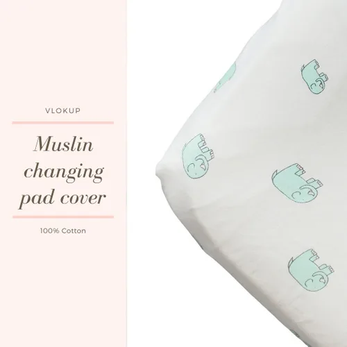 Vista 4 de Juego de funda para cambiador de bebé, muselina para cambiador de pañales, portátil, para niños y niñas, flamenco
