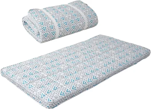 Vista 21 de EMOOR Colchón de futón japonés de triple pliegue Machi con protector de colchón S-Twin gris, fuelle plegable, almacenable, lavable, para dormir