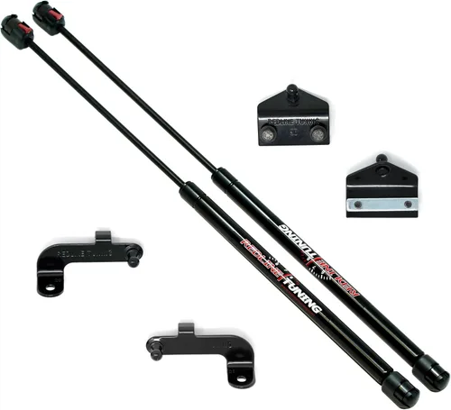 Vista 2 de Redline Tuning 21-20007-02 Capó QuickLIFT Plus compatible con Jeep Wrangler Rubicon 392 2021+ (sistema atornillado - todos los componentes negros)