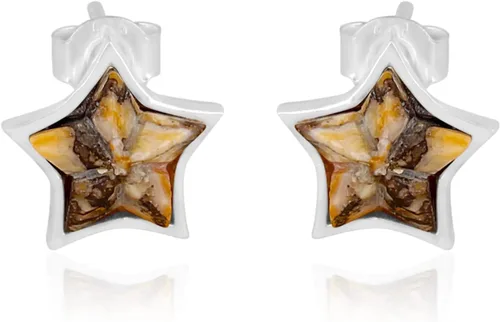 Vista 16 de Aretes de plata de ley 925 con piedras preciosas de amazonita con corte de estrella, regalo de piedra natal para ella
