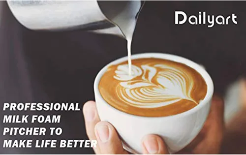 Vista 8 de Dailyart - Jarra pequeña para espumar leche de 6.8 oz/6.8 fl oz 304 Stainless Steel Milk Frother Cup with Scale & Special Dripless Spout, Frother