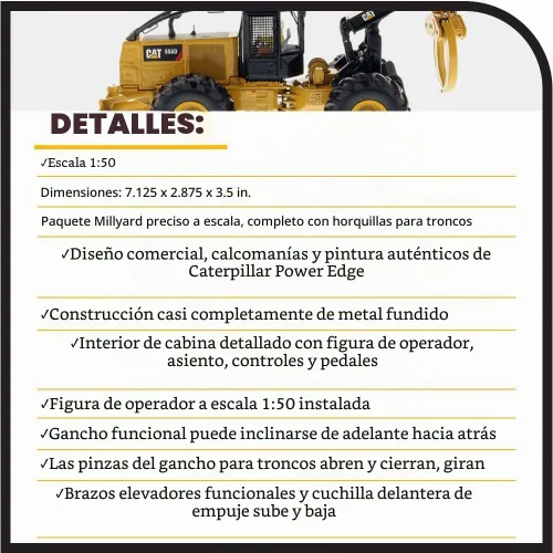 Vista 4 de Diecast Masters Caterpillar 555D Skidder High Line Series Vehículo, 7.29 x 3.03 x 2.68 pulgadas