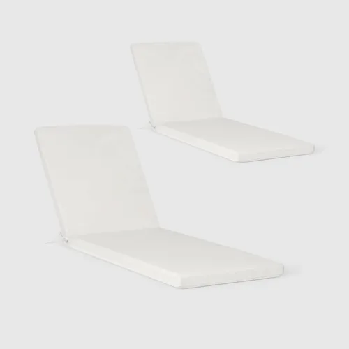 Vista 17 de WestinTrends Solace - Juego de 2 cojines para tumbonas para exteriores, 70 x 21.5 pulgadas, beige