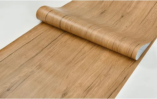 Vista 4 de Papel de contacto de madera autoadhesivo, película de vinilo de madera de 11.8 x 39.37 pulgadas, papel tapiz de madera impermeable y extraíble Grano