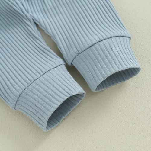 Vista 6 de 3 paquetes de ropa unisex para bebé, niño y niña, pantalones deportivos sólidos con cordón para otoño e invierno