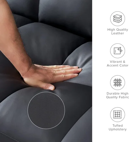 Vista 5 de mopio Sofá cama futón de 76.4 pulgadas, sofá biplaza, sofá cama, sofá futón moderno de mediados de siglo, sofá cámara, sofás para sala de estar