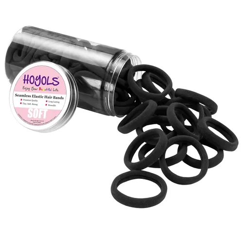 Vista 9 de Bandas pequeñas para el cabello sin costuras, liga para coleta que no daña de 4 cm (10 colores muilt)
