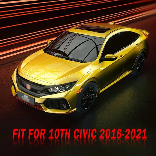Vista 5 de TOMALL Calcomanías de vinilo para borde de ventana de automóvil compatibles con Honda 10th Civic 2016 2017 2018 2019 2020 2021 Accesorios de tira