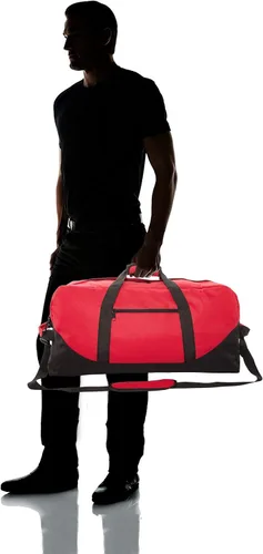 Vista 6 de Bolso deportivo Dalix Big Adventure. Bolso deportivo grande de lona para el gimnasio de 25 pulgadas, Rojo, XL