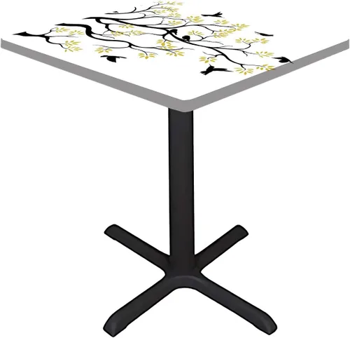 Vista 2 de Flying Birds - Mantel cuadrado elástico con diseño de pájaros en la rama de árbol, manteles decorativos de naturaleza y paz para el hogar, se adapta