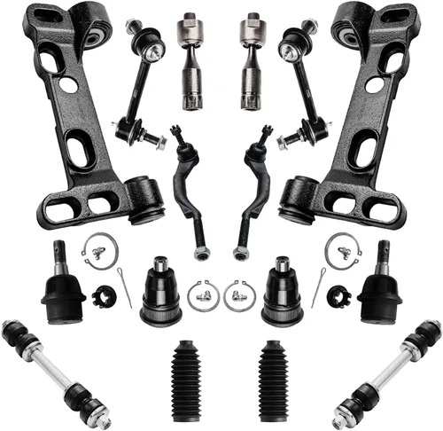 Vista 50 de Detroit Axle - Kit de suspensión frontal de 15 piezas para Jeep Grand Cherokee 99-04 1999 2000 2001 2002 2003 2004, brazos de control superior e