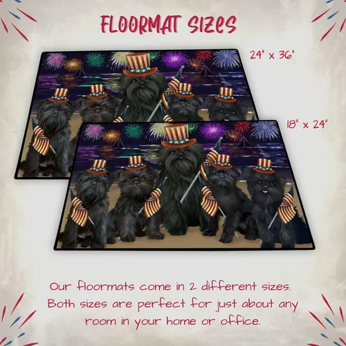 Vista 6 de Doggie of the Day Affenpinscher Dogs Floor Mat - 4th of July Independence Day - Best Dog Doormat - Protector Decor - Unique Portrait Art - Premium