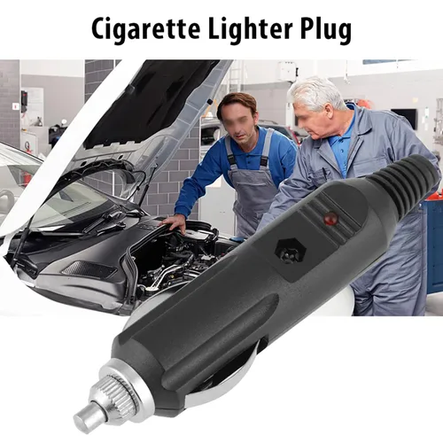 Vista 2 de 5 unids accesorio de coche macho encendedor de cigarrillos zócalo, 12 V 24 V 5A DIY enchufe conector con indicador
