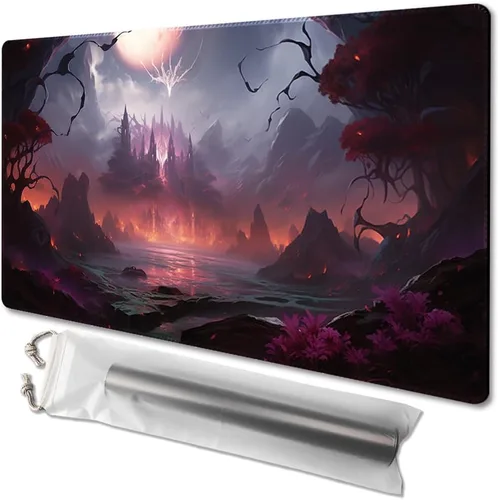 Vista 21 de MTG - Tapete de juego tamaño 24 x 14 pulgadas, bolsas de almacenamiento gratuitas, respaldo antideslizante, impresión, ideal para entusiastas