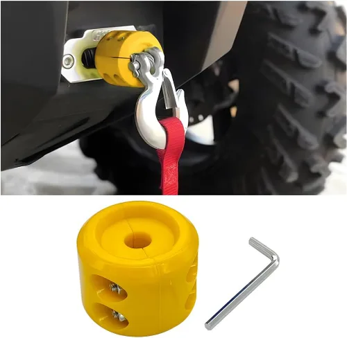 Vista 16 de Bittwee - Tapón de caucho para cabrestante de coche para ATV UTV camión, protector de gancho de cable para cuerda sintética, amortiguador de golpes