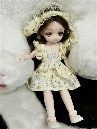 Vista 4 de Muñeca Anime BJD 1/7 SD Muñecas de 9 Pulgadas Muñeca Articulada de 18 Bolas Juguetes DIY con Ropa Conjunto Zapatos Cabello No Ajustable Maquillaje