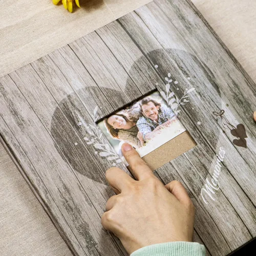 Vista 3 de Álbum de fotos autoadhesivo de página de Holoary con bolígrafo metálico para 3 x 5, 4 x 6, 5 x 7, 6 x 8, 8 x 10, álbum de bricolaje hecho a mano