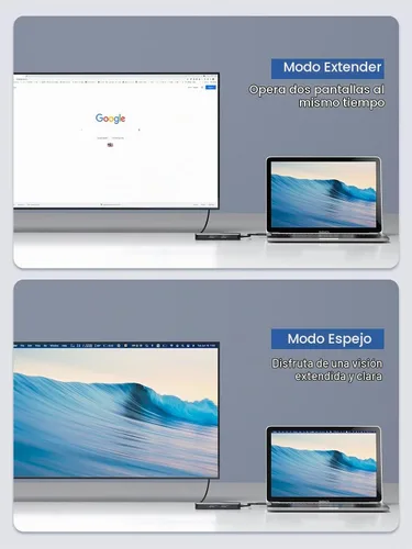 Vista 5 de Hub USB C Ethernet, adaptador multipuerto USB C 5 en 1 a 4K HDMI