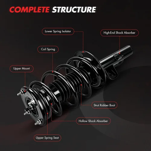 Vista 4 de SCITOO Par delantero de puntal y muelle completo compatible con 2010-2012 para Lincoln MKS Complete Struts 11545 11546