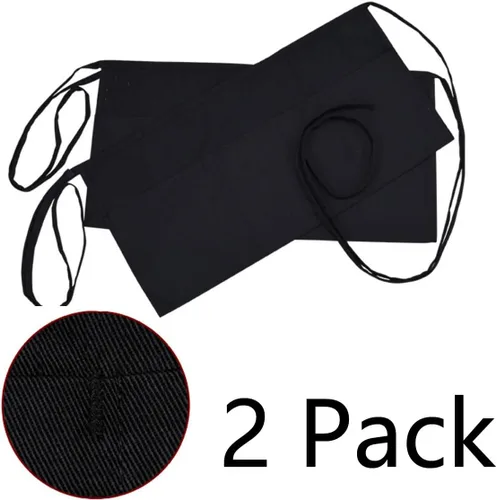 Vista 2 de Bringsine Paquete de 2 delantales unisex con 3 bolsillos, lavables a máquina, para hombres y mujeres, resistentes a la cocina, delantales